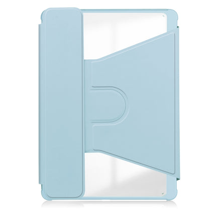 For Samsung Galaxy Tab S9 FE+ / S10+ 360 Rotation Transparent Smart Leather Case(Sky Blue) by bashfashion