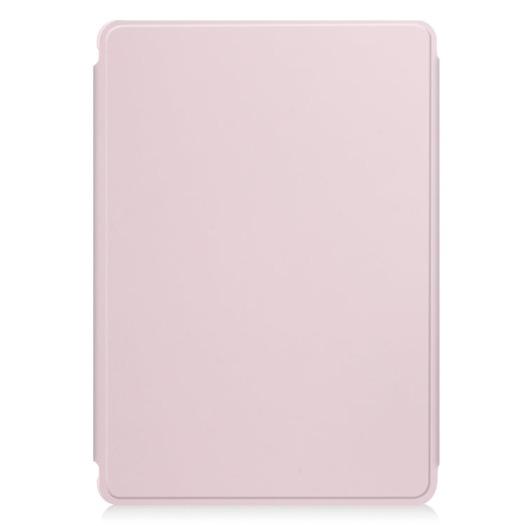 For Samsung Galaxy Tab A9+ 360 Rotation Transparent Smart Leather Case(Pink) by bashfashion