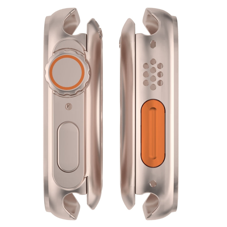 For Apple Watch Series 6 / 5 / 4 / SE 40mm Change to Ultra 49mm Waterproof All-Inclusive Film Hybrid PC Watch Case(Rose Gold) by bashfashion