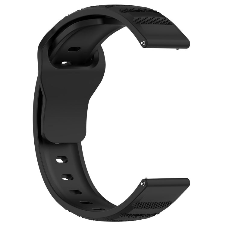 For Samsung Galaxy Watch 6 / 6 Classic Pockmark Texture Reverse Buckle Silicone Watch Band(Black) by bashfashion