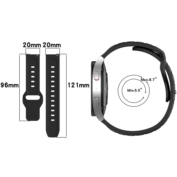 For Samsung Galaxy Watch 6 / 6 Classic Pockmark Texture Reverse Buckle Silicone Watch Band(Black) by bashfashion