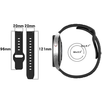 For Samsung Galaxy Watch 6 / 6 Classic Pockmark Texture Reverse Buckle Silicone Watch Band(Black) by bashfashion