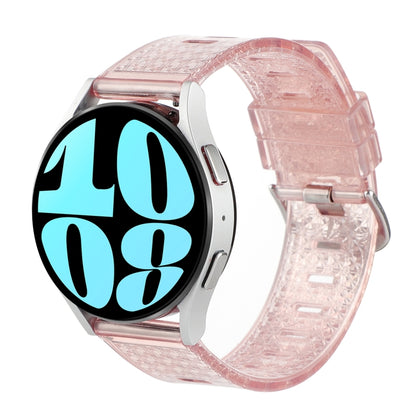 For Samsung Galaxy Watch 6 / 6 Classic Transparent Shiny Diamond TPU Watch Band(Pink) by bashfashion