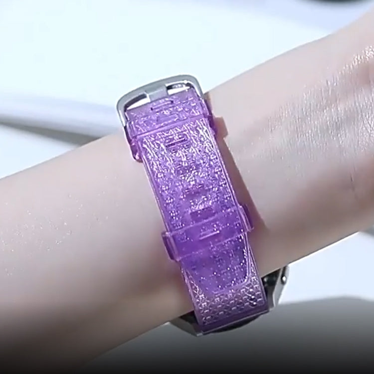 For Samsung Galaxy Watch 6 / 6 Classic Transparent Shiny Diamond TPU Watch Band(Pink) by bashfashion