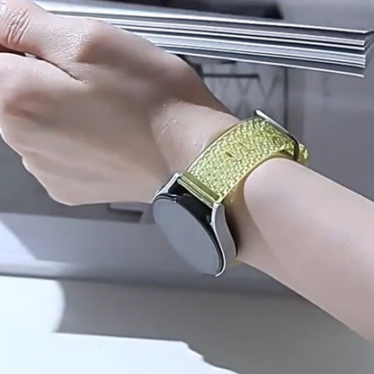 For Samsung Galaxy Watch 6 / 6 Classic Transparent Shiny Diamond TPU Watch Band(Pink) by bashfashion