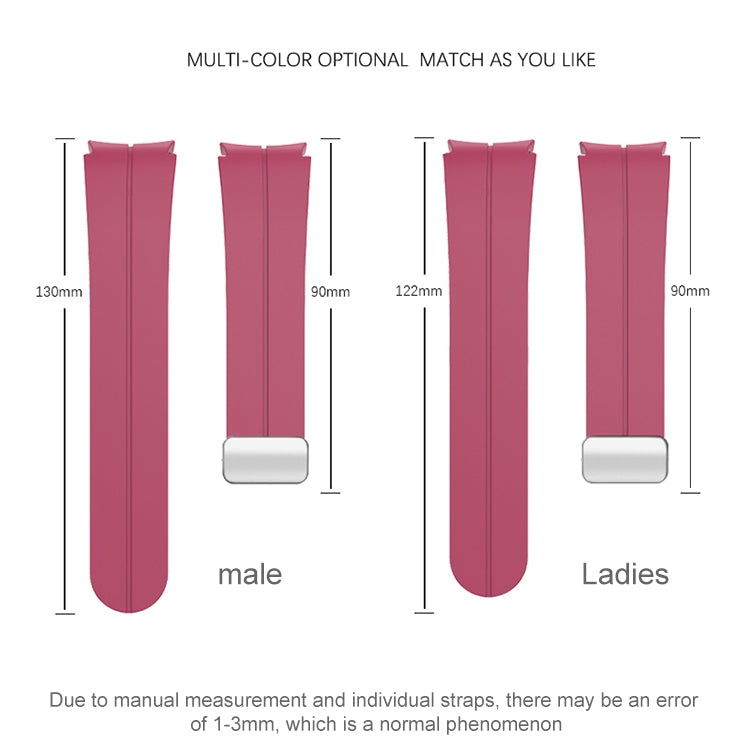 For Samsung Galaxy Watch 6 / 6 Classic Magnetic Folding Silver Buckle Silicone Watch Band(White) by bashfashion