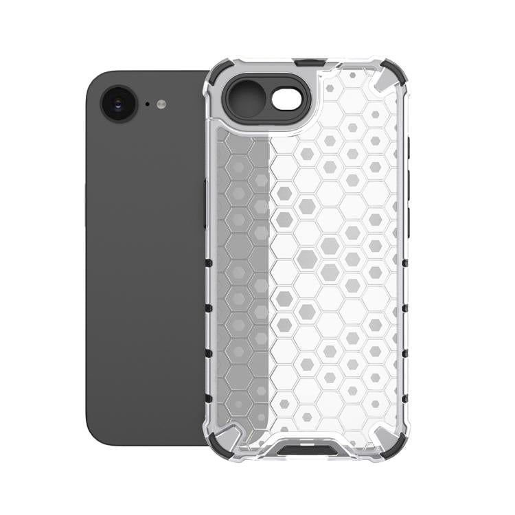 For iPhone 16e Honeycomb Shockproof Phone Case(White) by bashfashion