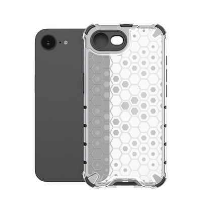 For iPhone 16e Honeycomb Shockproof Phone Case(White) by bashfashion