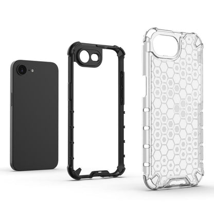 For iPhone 16e Honeycomb Shockproof Phone Case(White) by bashfashion