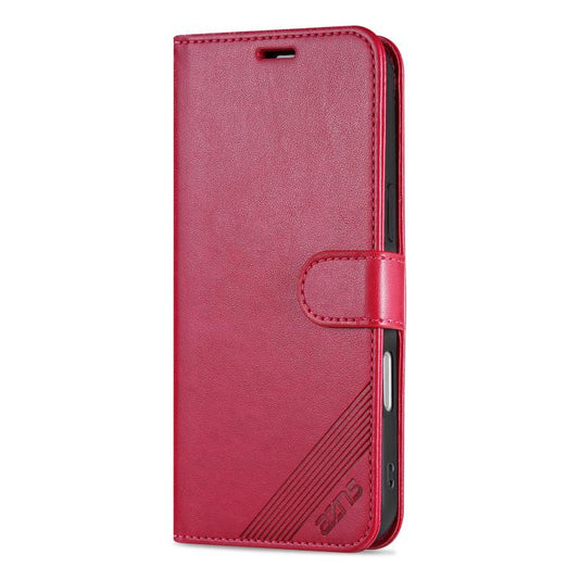 For iPhone 17 Pro Max AZNS Sheepskin Texture Flip Leather Phone Case(Red) by AZNS