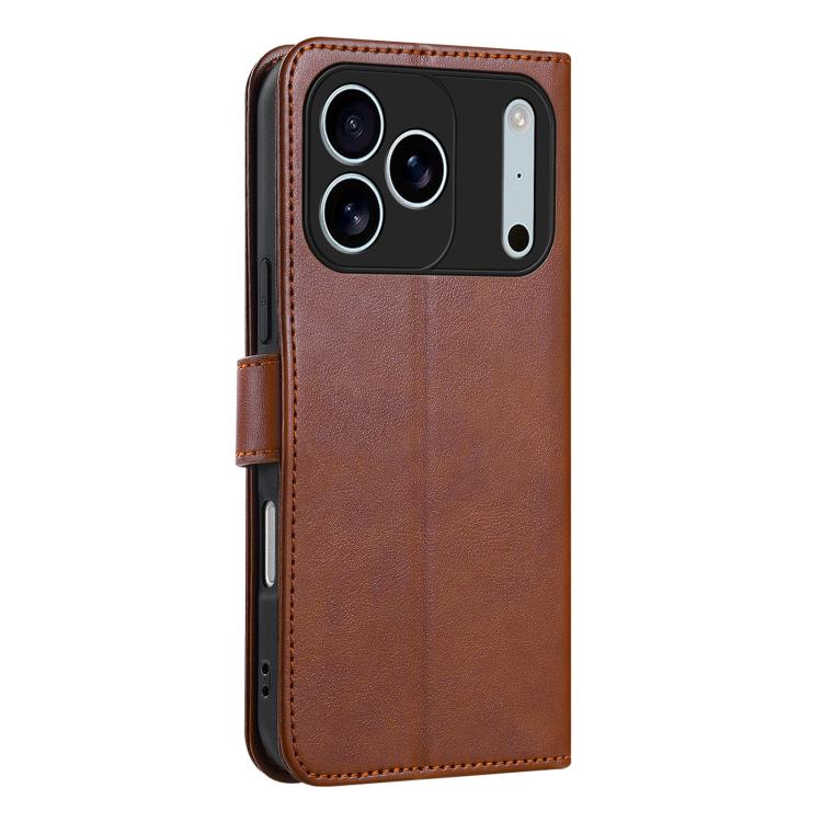 For iPhone 17 Pro Max AZNS Sheepskin Texture Flip Leather Phone Case(Brown) by AZNS