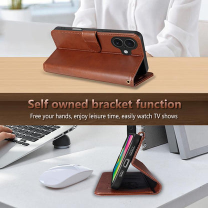 For iPhone 17 AZNS Sheepskin Texture Flip Leather Phone Case(Red) by AZNS