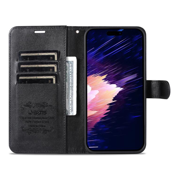 For iPhone Air AZNS Sheepskin Texture Flip Leather Phone Case(Black) by AZNS