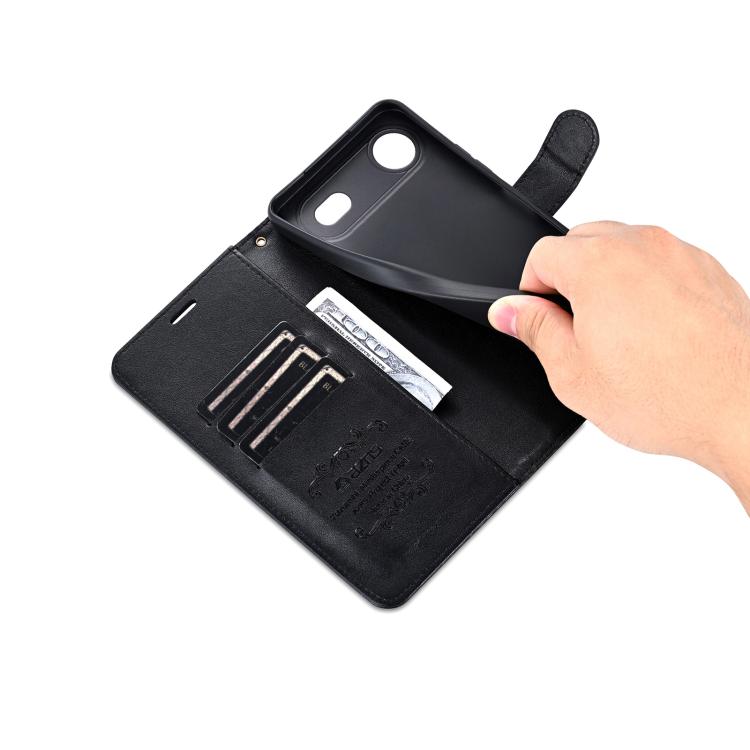 For iPhone Air AZNS Sheepskin Texture Flip Leather Phone Case(Black) by AZNS