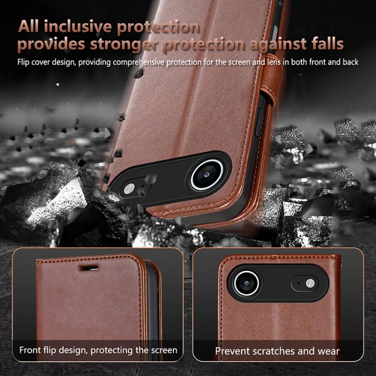 For iPhone Air AZNS Sheepskin Texture Flip Leather Phone Case(Red) by AZNS