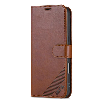 For iPhone Air AZNS Sheepskin Texture Flip Leather Phone Case(Brown) by AZNS