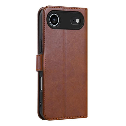 For iPhone Air AZNS Sheepskin Texture Flip Leather Phone Case(Brown) by AZNS