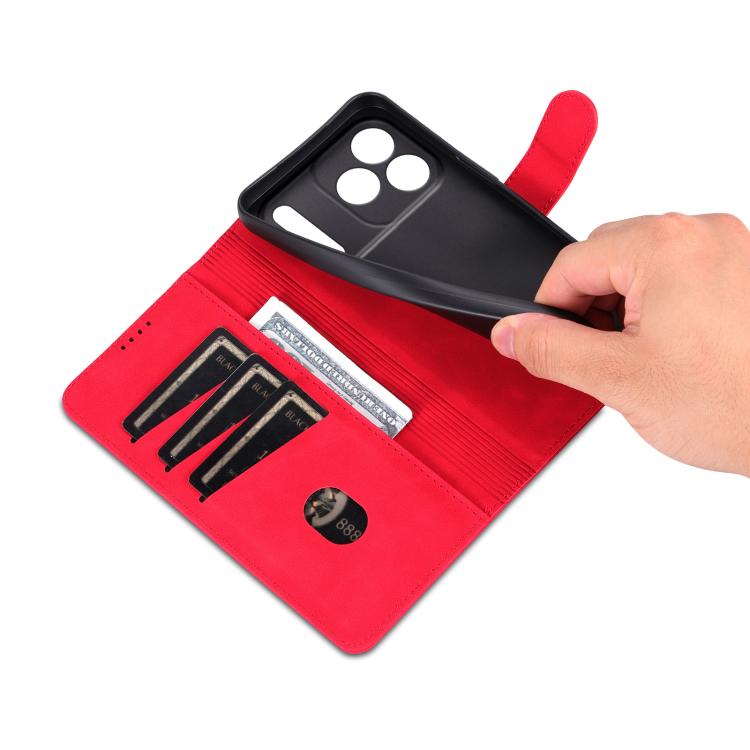 For iPhone 17 Pro Max AZNS Skin Feel Calf Texture Flip Leather Phone Case(Red) by AZNS