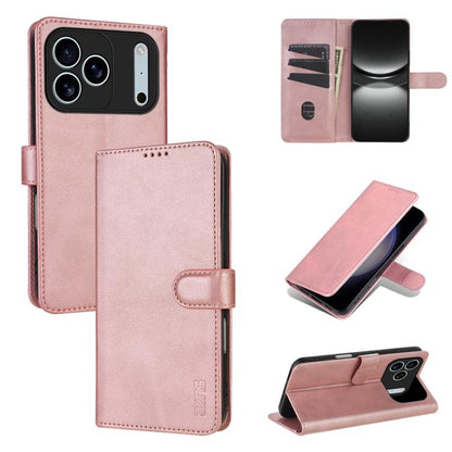 For iPhone 17 Pro Max AZNS Skin Feel Calf Texture Flip Leather Phone Case(Rose Gold) by AZNS