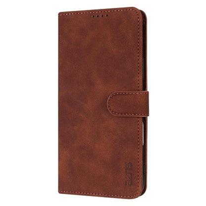 For iPhone 17 Pro AZNS Skin Feel Calf Texture Flip Leather Phone Case(Brown) by AZNS