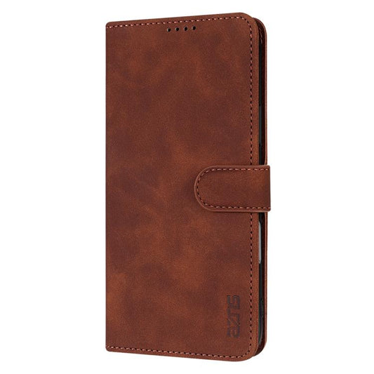 For iPhone 17 Pro AZNS Skin Feel Calf Texture Flip Leather Phone Case(Brown) by AZNS