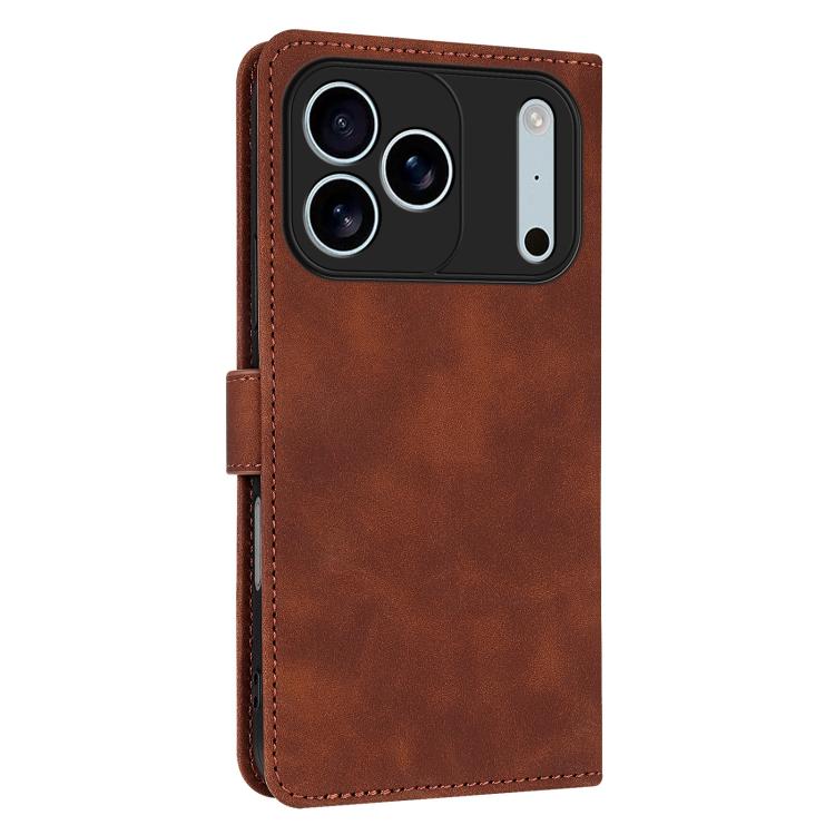 For iPhone 17 Pro AZNS Skin Feel Calf Texture Flip Leather Phone Case(Brown) by AZNS