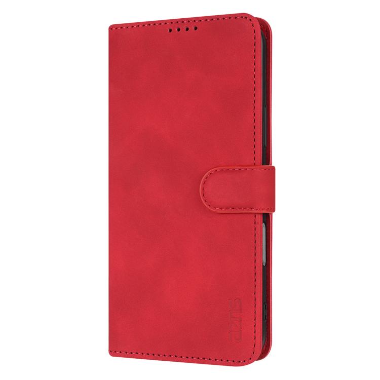 For iPhone 17 Pro AZNS Skin Feel Calf Texture Flip Leather Phone Case(Red) by AZNS