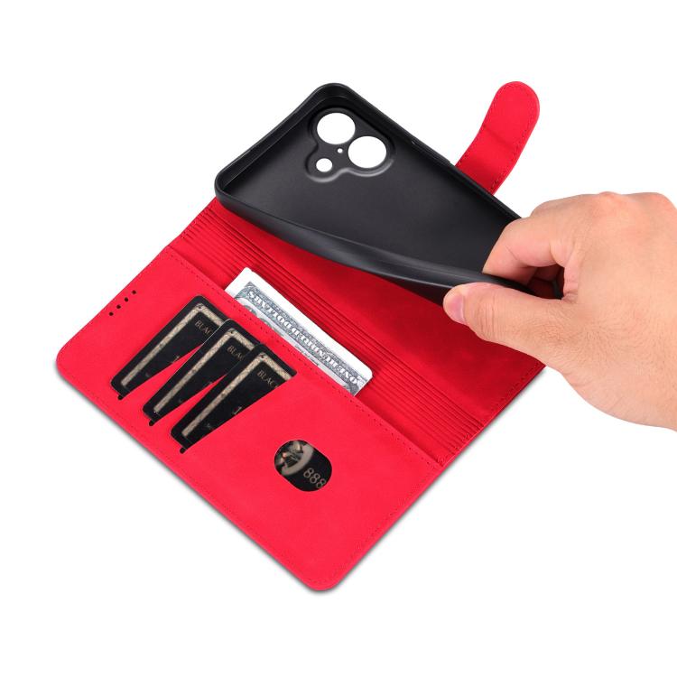 For iPhone 17 AZNS Skin Feel Calf Texture Flip Leather Phone Case(Red) by AZNS