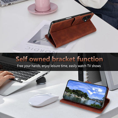 For iPhone 17 AZNS Skin Feel Calf Texture Flip Leather Phone Case(Blue) by AZNS