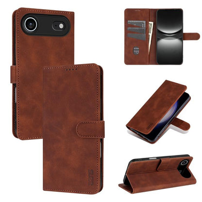 For iPhone Air AZNS Skin Feel Calf Texture Flip Leather Phone Case(Brown) by AZNS