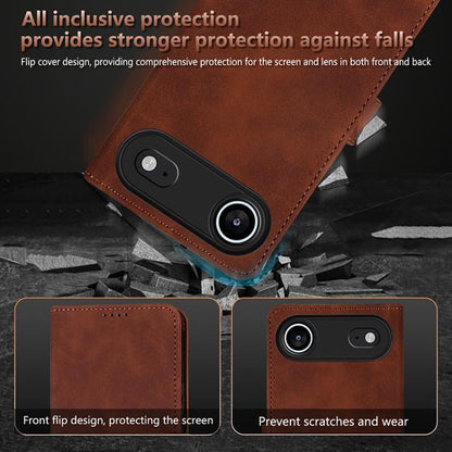 For iPhone Air AZNS Skin Feel Calf Texture Flip Leather Phone Case(Brown) by AZNS