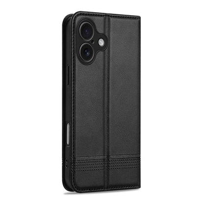 For iPhone 17 AZNS Magnetic Calf Texture Flip Leather Phone Case(Black) by AZNS