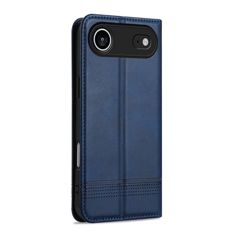 For iPhone Air AZNS Magnetic Calf Texture Flip Leather Phone Case(Dark Blue) by AZNS