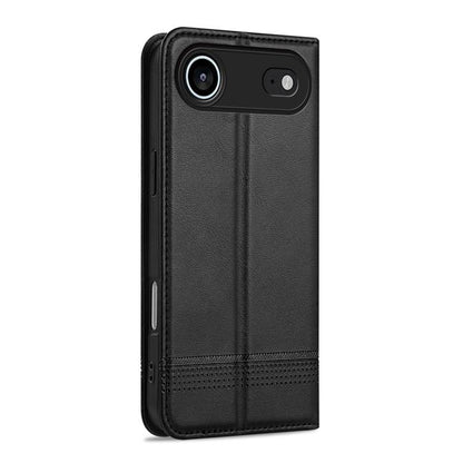 For iPhone Air AZNS Magnetic Calf Texture Flip Leather Phone Case(Black) by AZNS