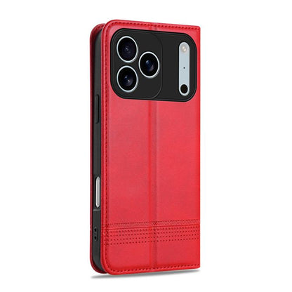 For iPhone 17 Pro Max AZNS Magnetic Calf Texture Flip Leather Phone Case(Red) by AZNS