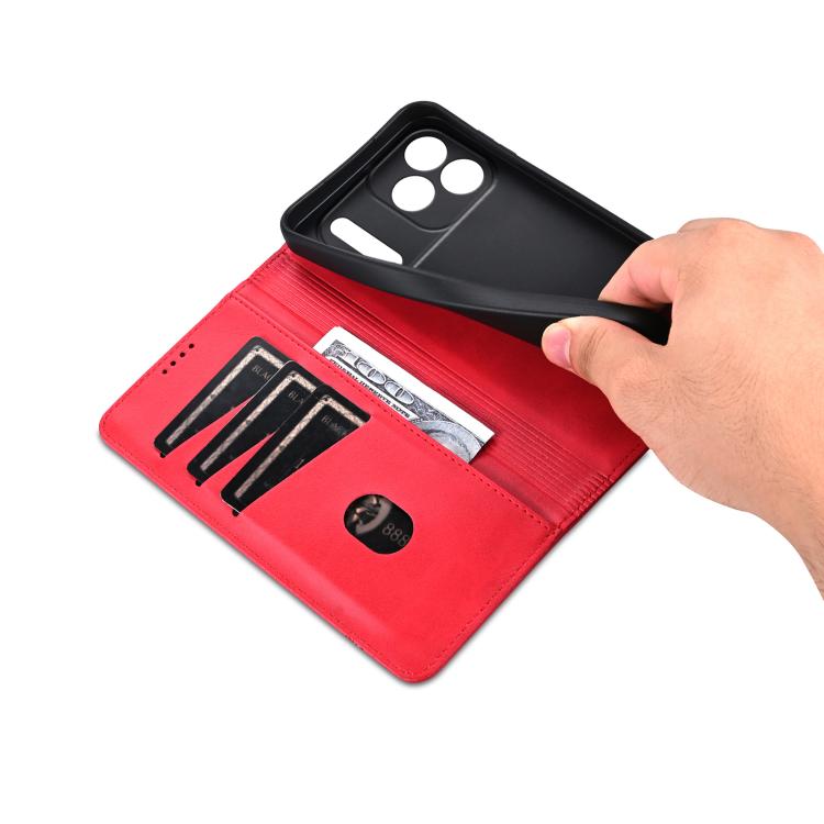 For iPhone 17 Pro Max AZNS Magnetic Calf Texture Flip Leather Phone Case(Red) by AZNS