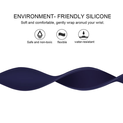 For Apple Watch Series 7 41mm / 6 & SE & 5 & 4 40mm / 3 & 2 & 1 38mm Solid Color Elastic Silicone Watch Band, Size:M 143mm(Sapphire Blue) by bashfashion