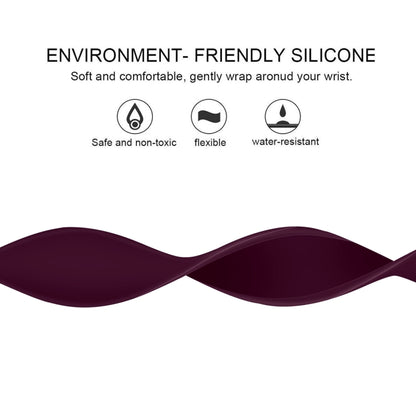 For Apple Watch Series 9&8&7 41mm / SE 3&SE 2&6&SE&5&4 40mm / 3&2&1 38mm Solid Color Elastic Silicone Watch Band, Size:M 143mm(Purple) by bashfashion