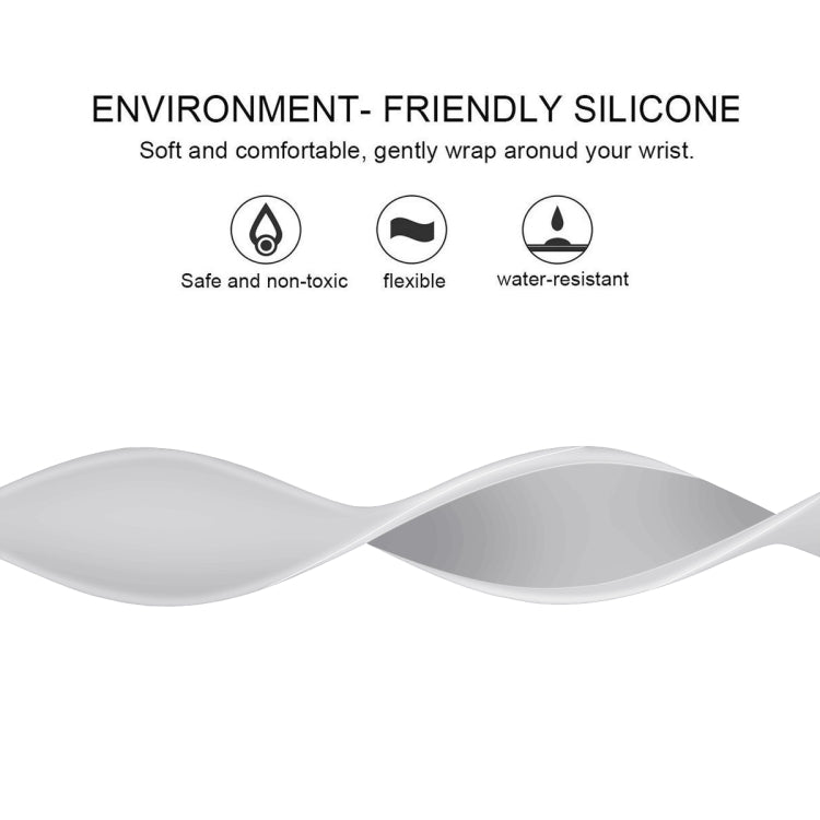 For Apple Watch Series 9&8&7 41mm / SE 3&SE 2&6&SE&5&4 40mm / 3&2&1 38mm Solid Color Elastic Silicone Watch Band, Size:L 156mm(White) by bashfashion