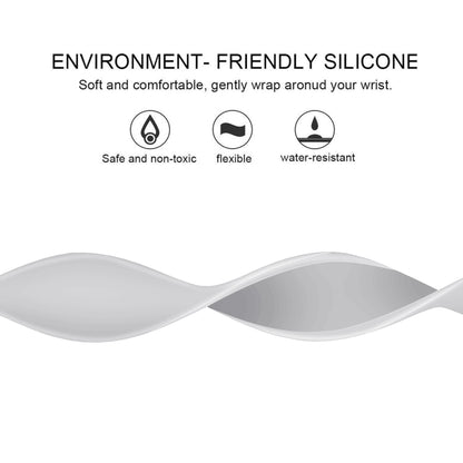 For Apple Watch Series 9&8&7 41mm / SE 3&SE 2&6&SE&5&4 40mm / 3&2&1 38mm Solid Color Elastic Silicone Watch Band, Size:L 156mm(White) by bashfashion