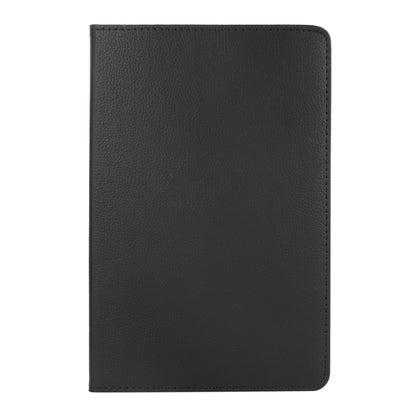 For Samsung Galaxy Tab A9 / Tab A11 Litchi Texture 360 Degrees Rotation Holder Leather Tablet Case(Black) by bashfashion