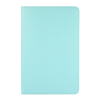 For Samsung Galaxy Tab A9 / Tab A11 Litchi Texture 360 Degrees Rotation Holder Leather Tablet Case(Sky Blue) by bashfashion