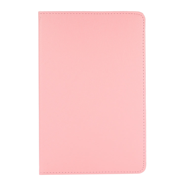 For Samsung Galaxy Tab A9+ / Tab A11+ Litchi Texture 360 Degrees Rotation Holder Leather Tablet Case(Pink) by bashfashion