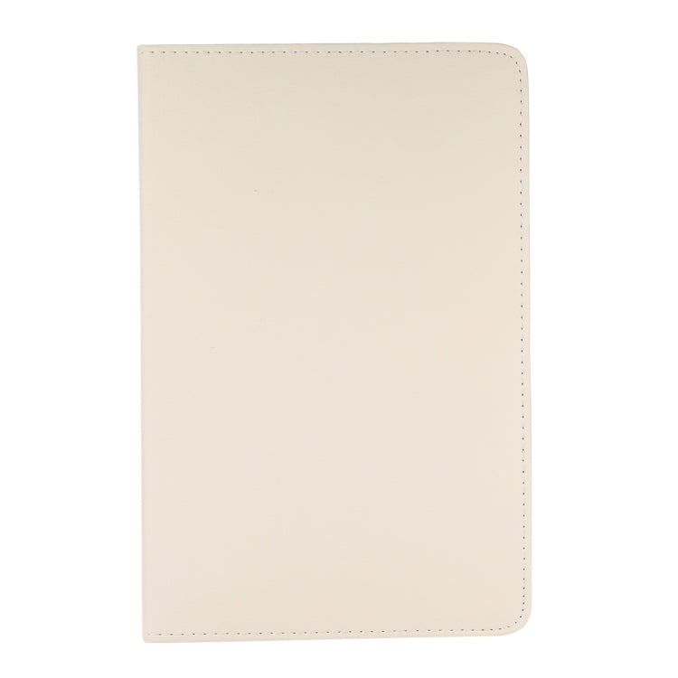 For Samsung Galaxy Tab A9+ / Tab A11+ Litchi Texture 360 Degrees Rotation Holder Leather Tablet Case(White) by bashfashion