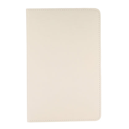 For Samsung Galaxy Tab A9+ / Tab A11+ Litchi Texture 360 Degrees Rotation Holder Leather Tablet Case(White) by bashfashion