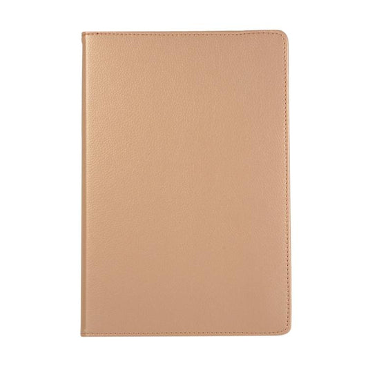 For Samsung Galaxy Tab S10 FE+ Litchi Texture 360 Degrees Rotation Holder Leather Tablet Case(Golden) by bashfashion