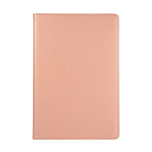 For Samsung Galaxy Tab S10 FE+ Litchi Texture 360 Degrees Rotation Holder Leather Tablet Case(Rose Gold) by bashfashion