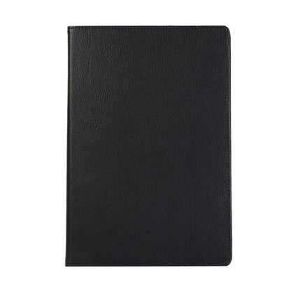 For Samsung Galaxy Tab S10 FE+ Litchi Texture 360 Degrees Rotation Holder Leather Tablet Case(Black) by bashfashion