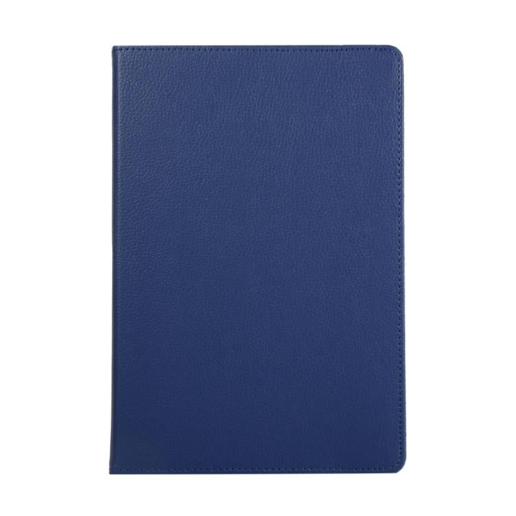For Samsung Galaxy Tab S10 FE+ Litchi Texture 360 Degrees Rotation Holder Leather Tablet Case(Blue) by bashfashion