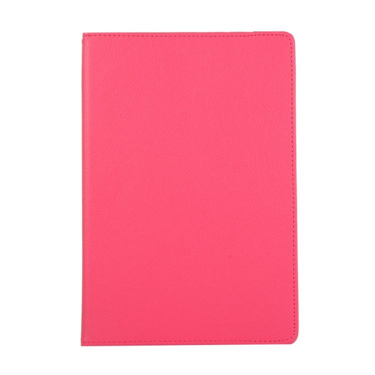 For Samsung Galaxy Tab S10 FE+ Litchi Texture 360 Degrees Rotation Holder Leather Tablet Case(Rose Red) by bashfashion